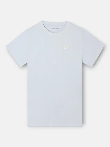 Camiseta Lisa Minilogo Parche Azul Claro - Silbon