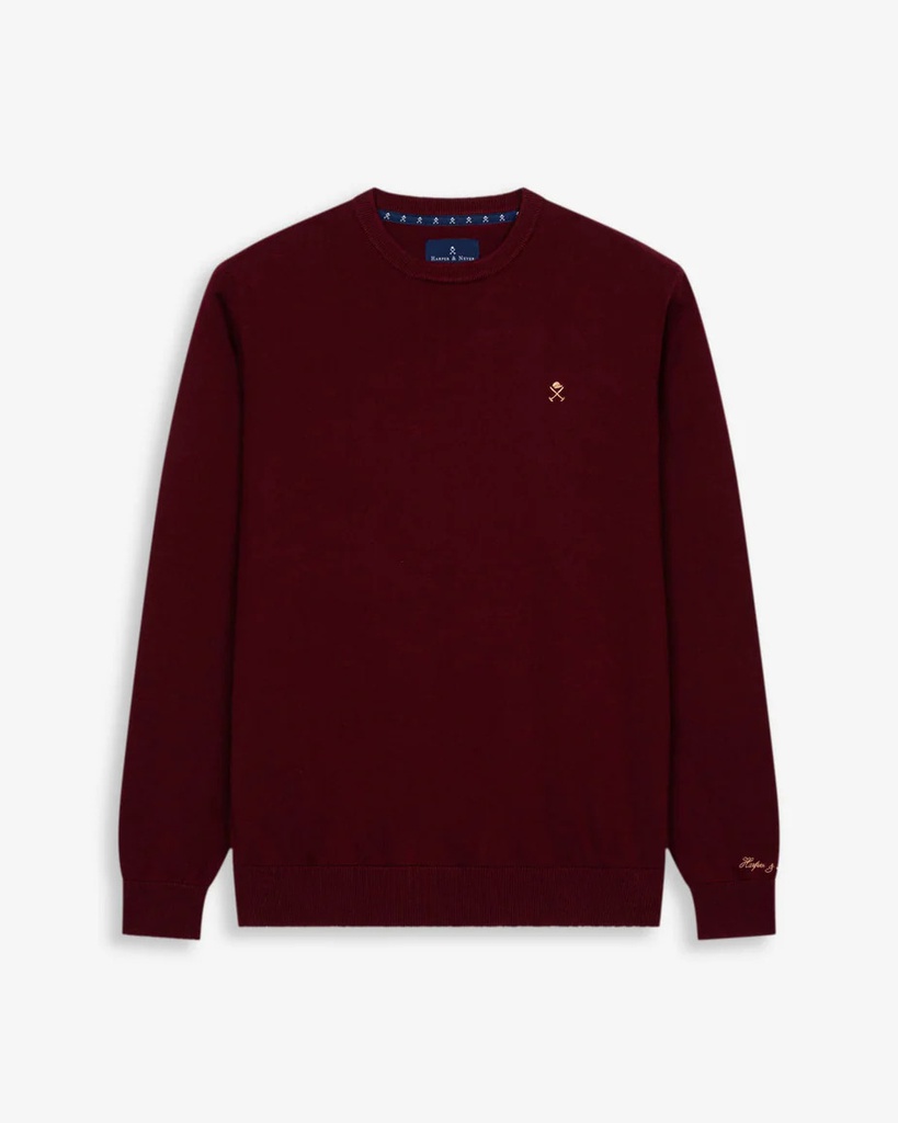 Jersey R Neck Rich Burgundy - Harper &amp; Neyer