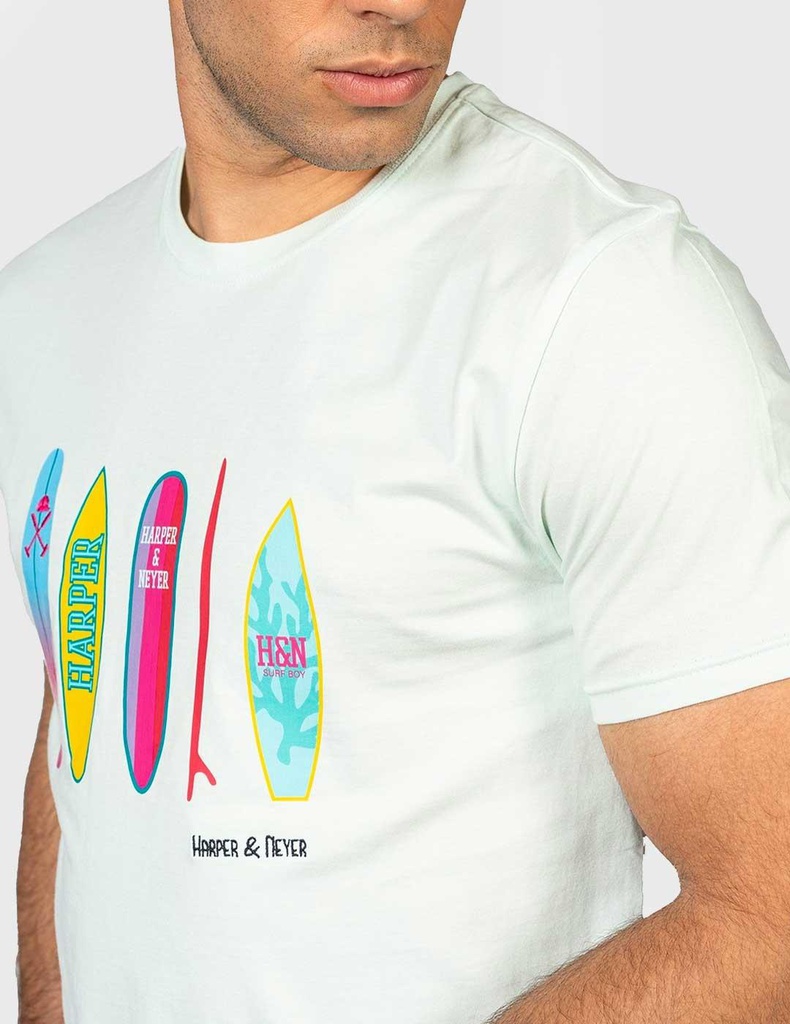 Camiseta Suffboard Turquesa Light - Harper &amp; Neyer
