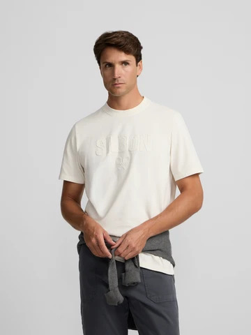 Camiseta Silbon Patch Tono Crema - Silbon