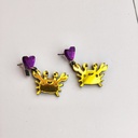 Pendientes Cangrejo Amarillo Metacrilato