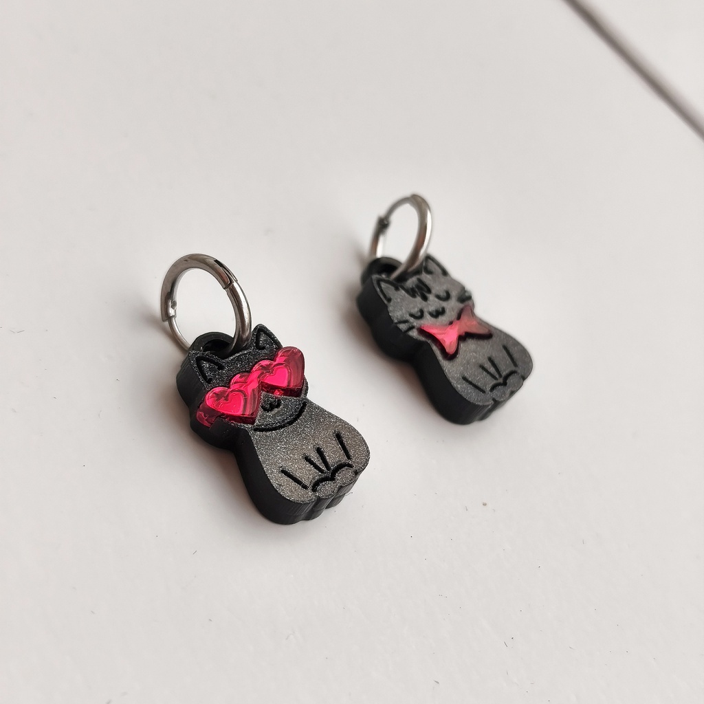 Pendientes Metacrilato Aro Gato