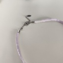 Collar Cinta de Seda Malva Tortuga (Plateado)