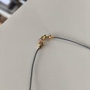 Collar Cuerda Macramé Azulón Luna (Dorado)