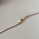 Collar Cuerda Macramé Bugavilla Medalla (Dorado)