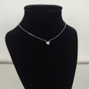 Collar Corazón Circonitas Reversible (Plateado)