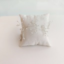 Brazalete Fantasia Perlas Blancas Plateado