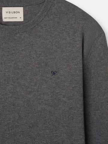 Jersey Cuello Redondo Gris - Silbon
