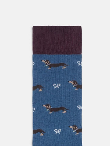 Calcetín Silbon Doggy Azul - Silbon
