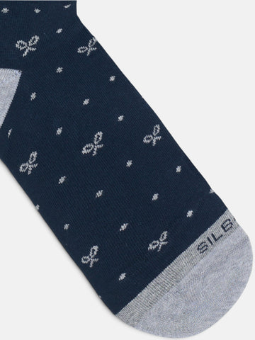 Calcetín Motivos Lunares Gris - Silbon