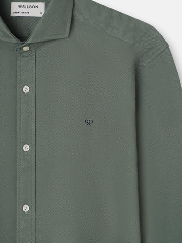 Camisa Sport Estructura Verde - Silbon