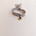Pulsera Cinta Volante Gris Hoja (Dorado)