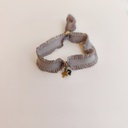 Pulsera Cinta Volante Gris Hoja (Dorado)