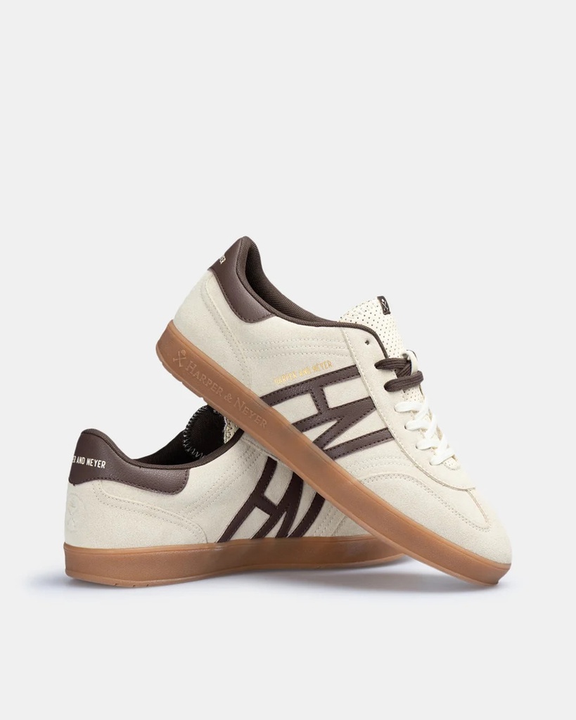 Sneaker Hamptons Suede Buttercream - Harper &amp; Neyer