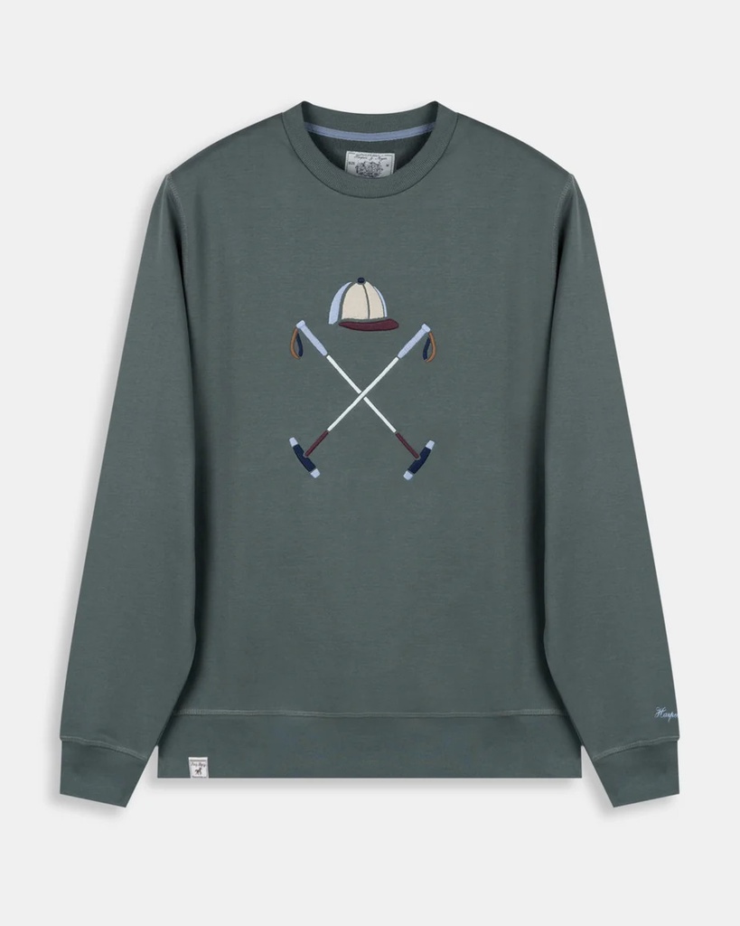 Sudadera Crew-Neck Heritage Green Mosswood -  Harper &amp; Neyer
