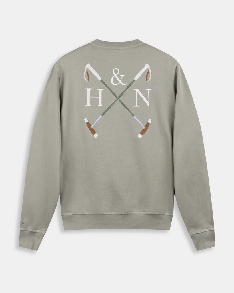 Sudadera Crew-Neck Monogram English Moss -  Harper &amp; Neyer