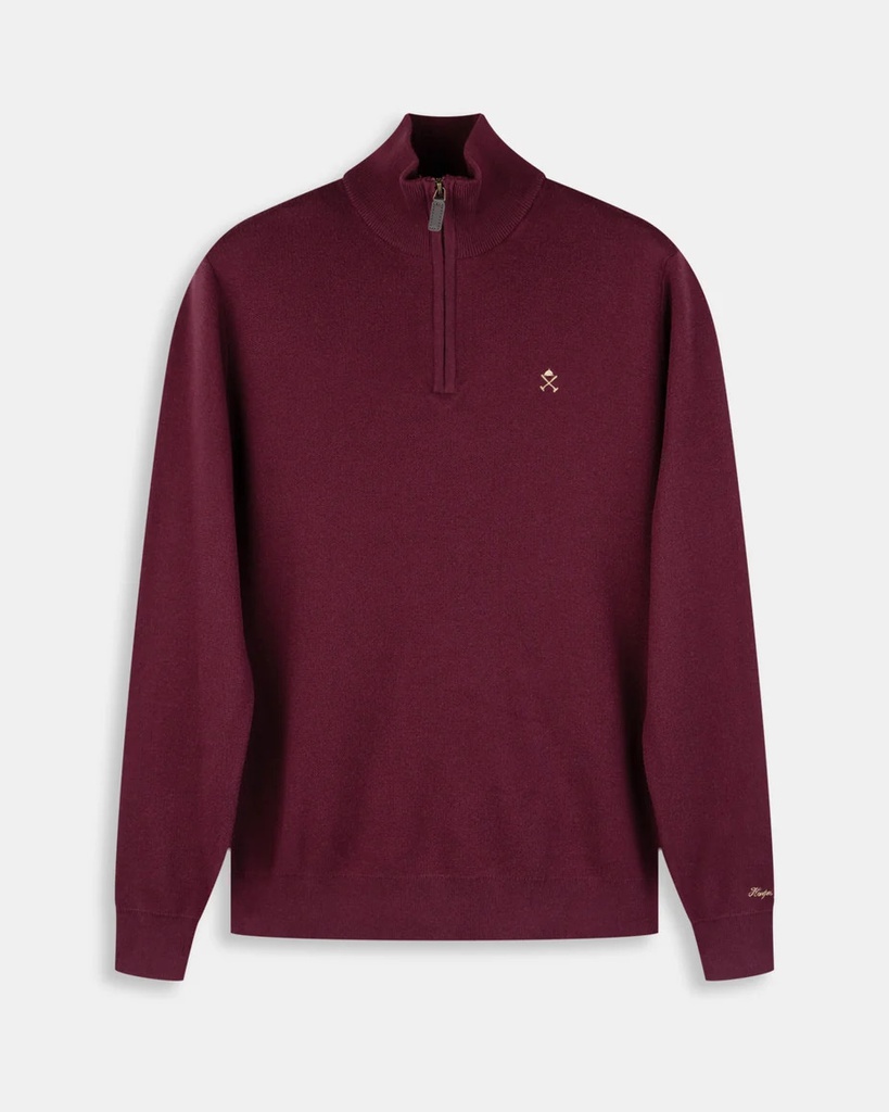 Jersey Zipper Rich Burgundy - Harper &amp; Neyer