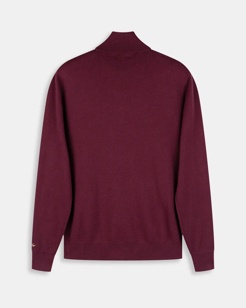 Jersey Zipper Rich Burgundy - Harper &amp; Neyer
