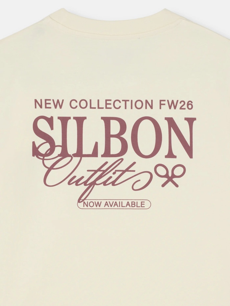 Camiseta Silbon Outfits Crema - Silbon
