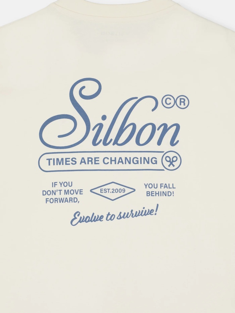 Camiseta Special Fit Evolve To Survive Crema - Silbon