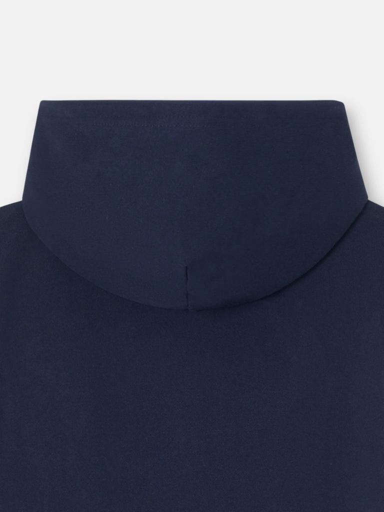 Sudadera Capucha Relaxed Franjas Azul Marino - Silbon