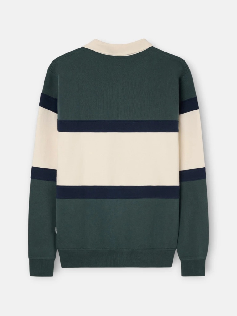 Sudadera Cuello Polo Silbon Club Verde Oscuro - Silbon