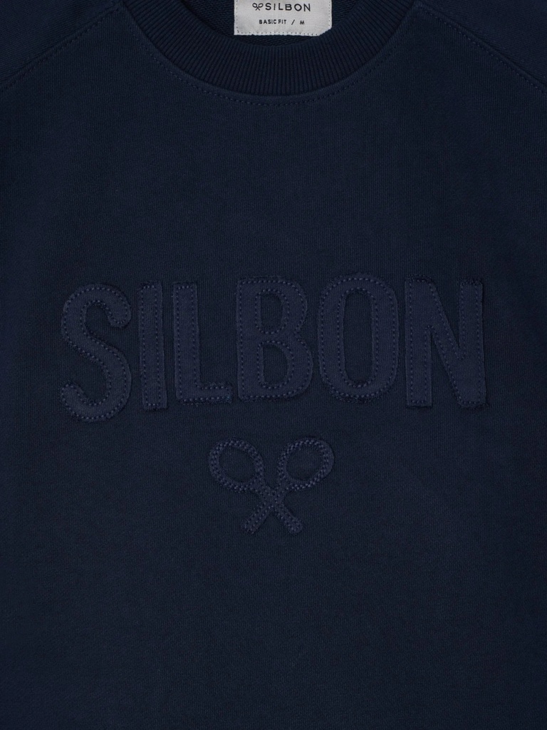 Sudadera Ranglan Silbon Patch Azul Marino - Silbon