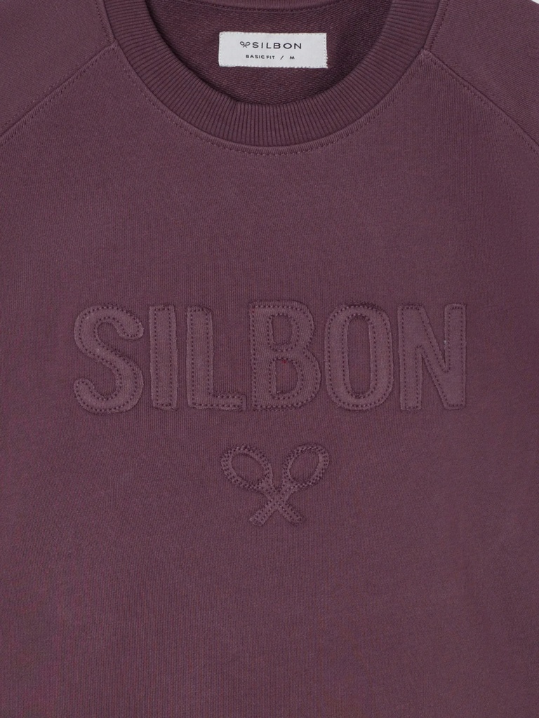 Sudadera Ranglan Silbon Patch Burdeos - Silbon