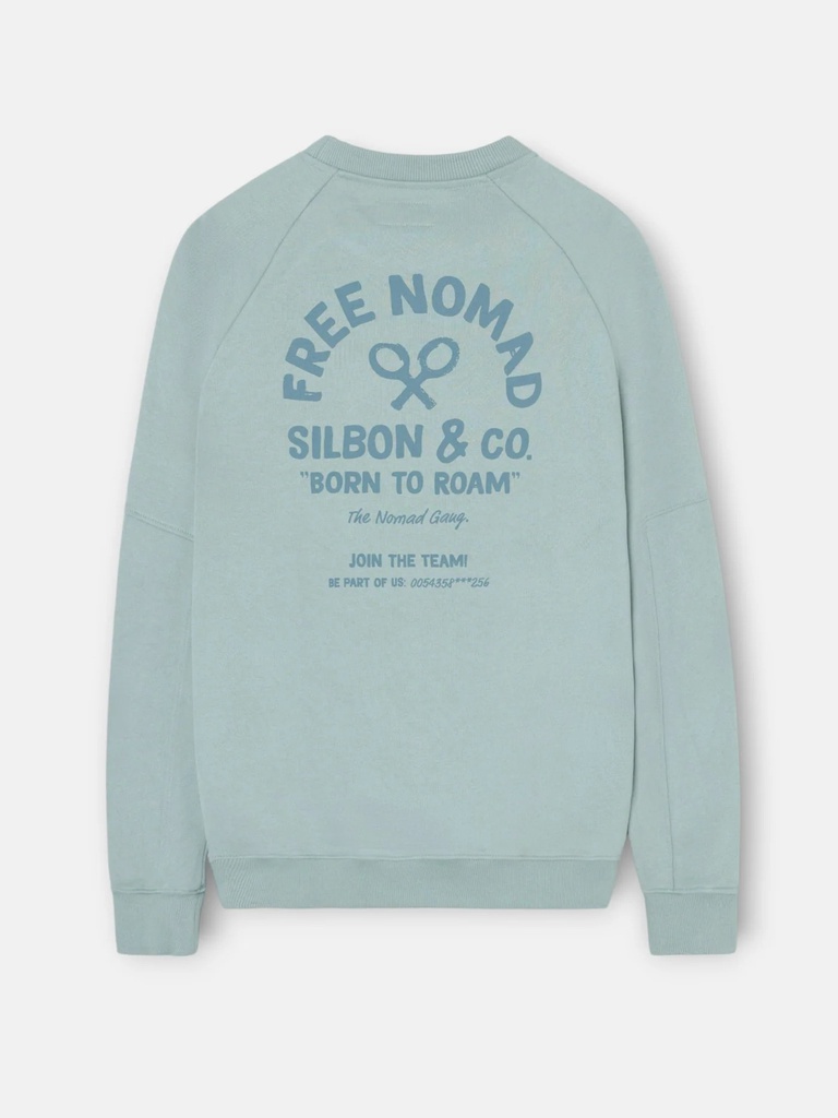 Sudadera Ranglan Free Nomad Verde Claro - Silbon