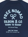 Sudadera Ranglan Free Nomad Azul Marinio - Silbon