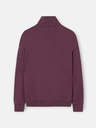 Sudadera Relaxed Fit Media Cremallera Burdeos - Silbon