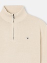 Jersey Media Cremallera Beige - Silbon
