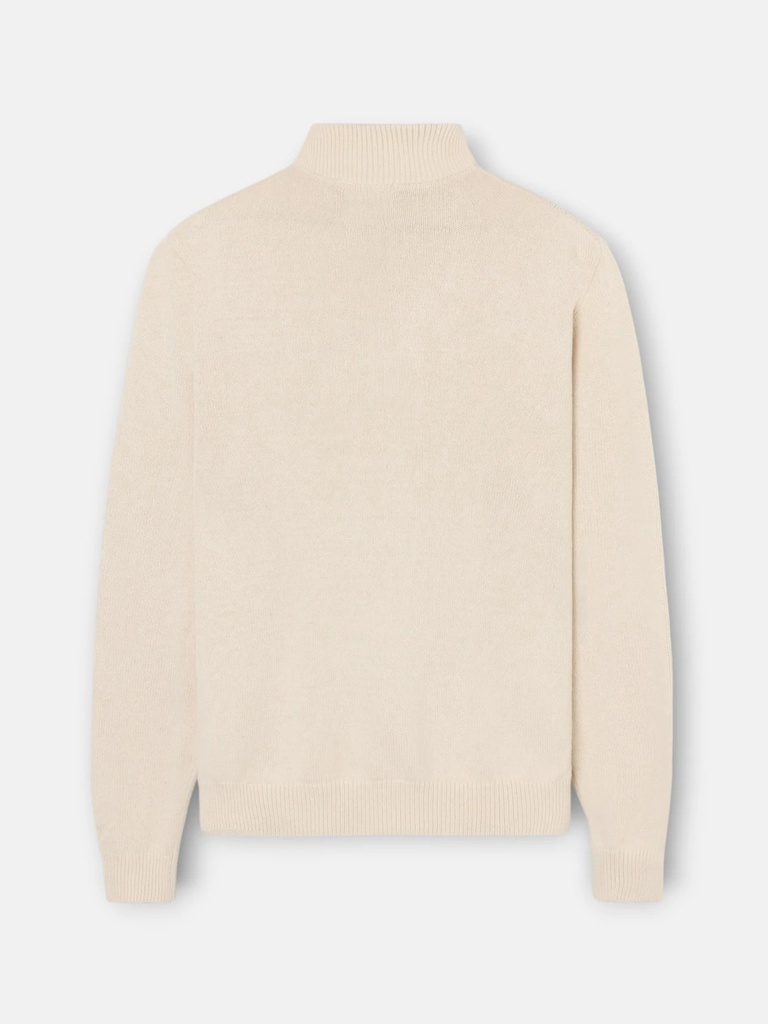 Jersey Media Cremallera Beige - Silbon
