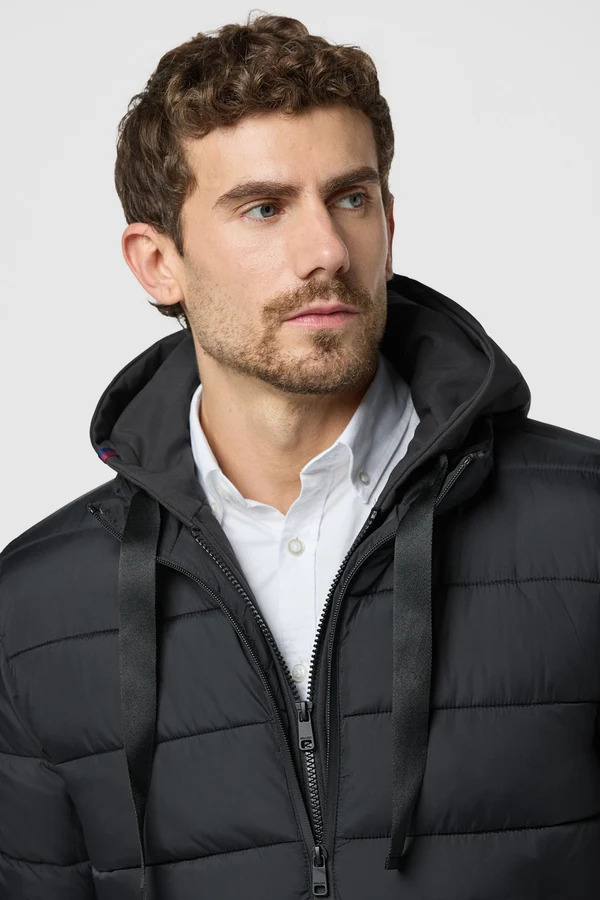 Chaqueta Ligera Con Capucha Negro - Williot