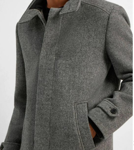 Abrigo Lana - SLHReuben Wool Coat Gris - Selected Homme