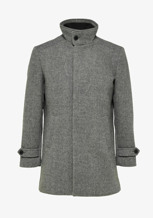 Abrigo Lana - SLHReuben Wool Coat Gris - Selected Homme