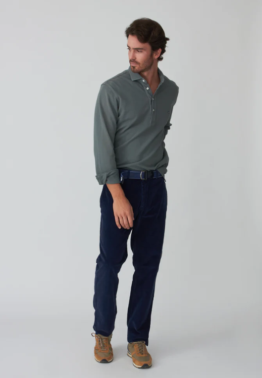 The Cotton Polera Verde Piedra - The Brubaker