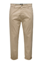 Pantalón Chino Croped Beige - Only and Sons