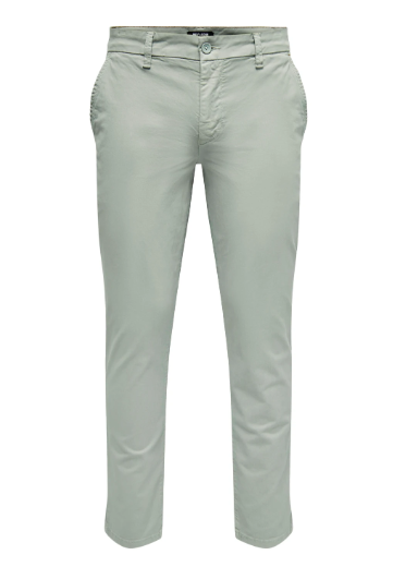 Pantalón Chino Croped Gris (Limestone) - Only and Sons