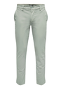 Pantalón Chino Croped Gris (Limestone) - Only and Sons