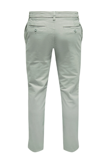 Pantalón Chino Croped Gris (Limestone) - Only and Sons