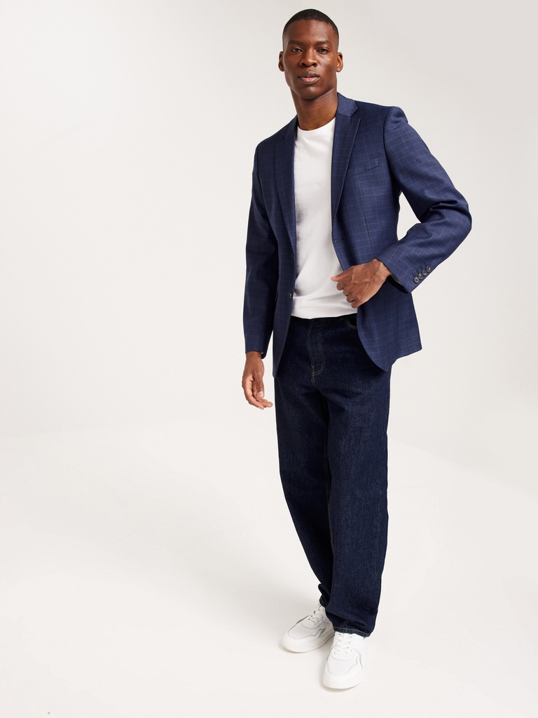SlhSlim Neil Blazer Navy CHECK - Americana Azul Cuadros - Selected Homme
