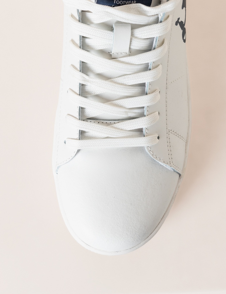 Zapatilla Leather Sport Blanca Scotta