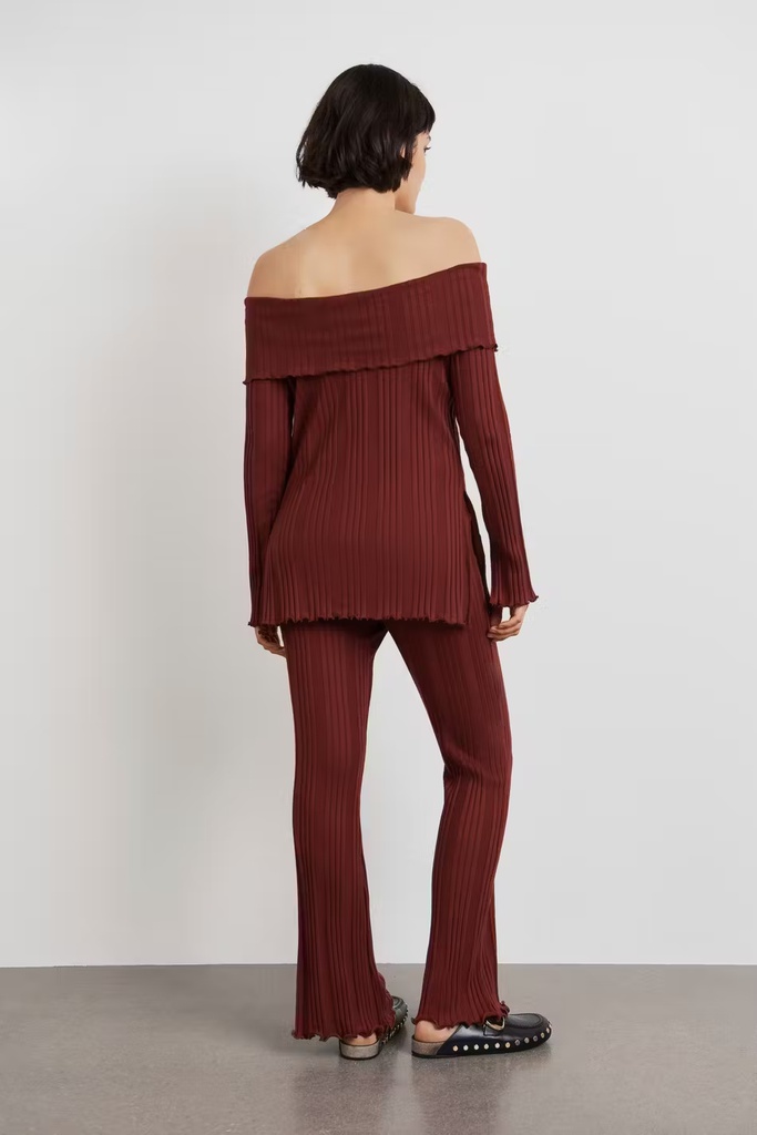 Pantalones Rib Terracota - Gina