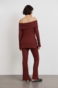 Pantalones Rib Terracota - Gina