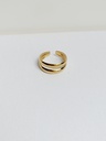 Anillo Efecto Doble Dorado