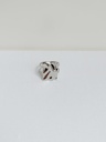 Anillo Cuadrado Waves Plateado