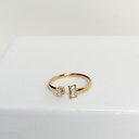 Anillo Doble Circonita Geo Apertura Delantera
