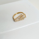 Anillo VV Brillo Dorado