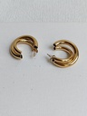 Aros Bold Doble Entrelazado Dorado